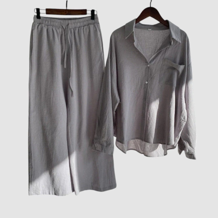 THÉA - Set di 2 pezzi | Camicia e pantaloni larghi
