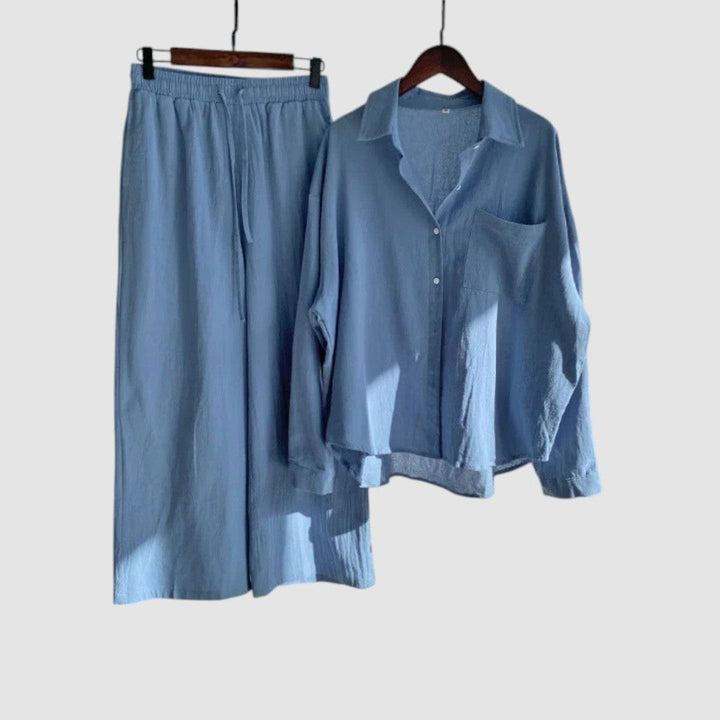 THÉA - Set di 2 pezzi | Camicia e pantaloni larghi