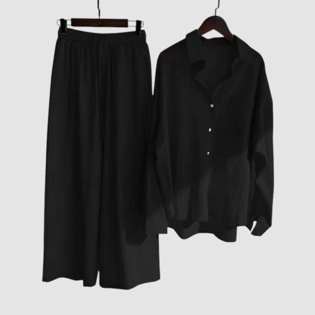 THÉA - Set di 2 pezzi | Camicia e pantaloni larghi