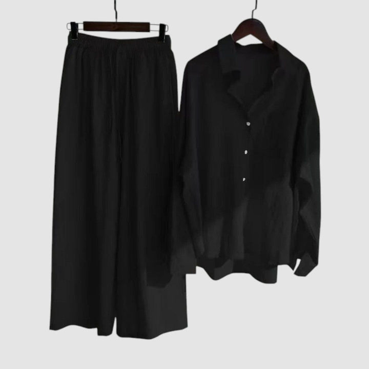 THÉA - Set di 2 pezzi | Camicia e pantaloni larghi