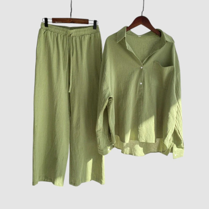 THÉA - Set di 2 pezzi | Camicia e pantaloni larghi