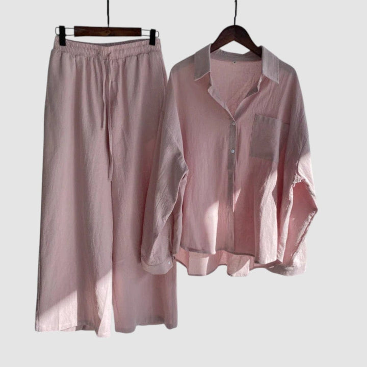 THÉA - Set di 2 pezzi | Camicia e pantaloni larghi