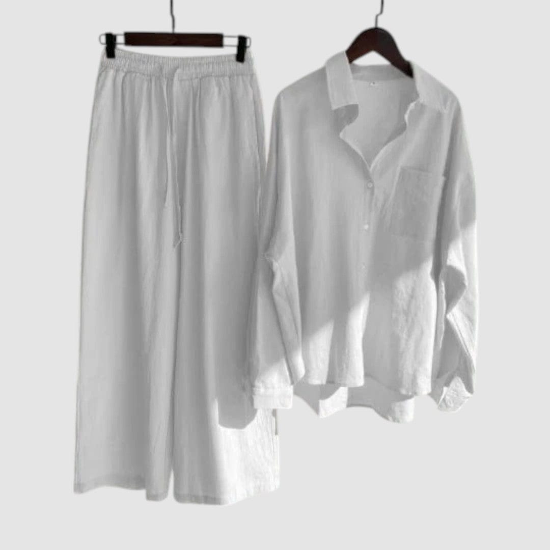THÉA - Set di 2 pezzi | Camicia e pantaloni larghi