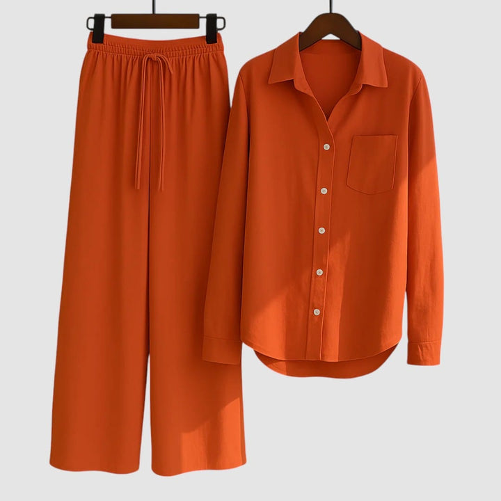 THÉA - Set di 2 pezzi | Camicia e pantaloni larghi
