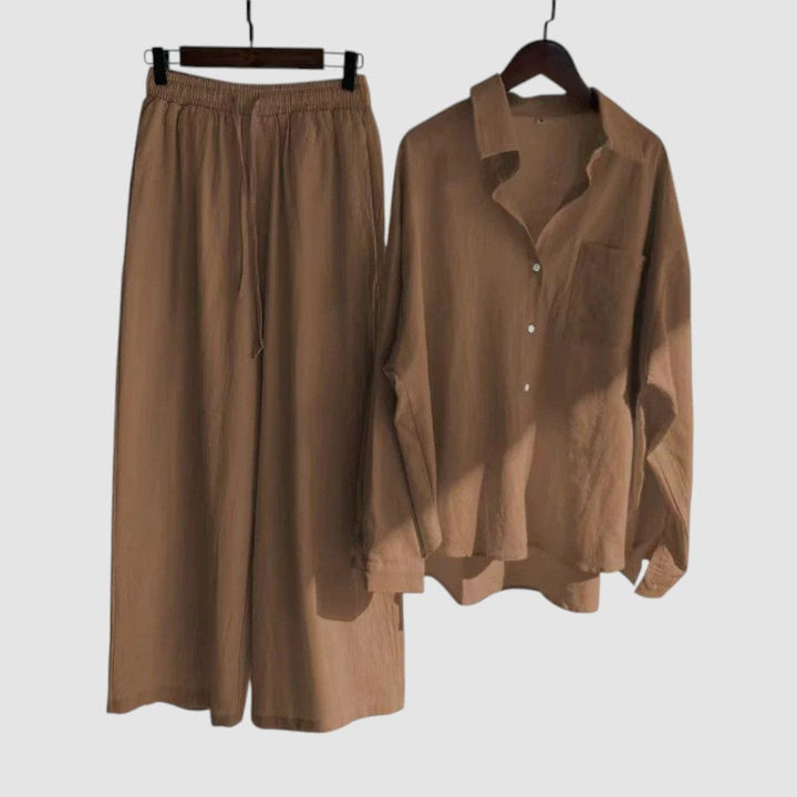 THÉA - Set di 2 pezzi | Camicia e pantaloni larghi