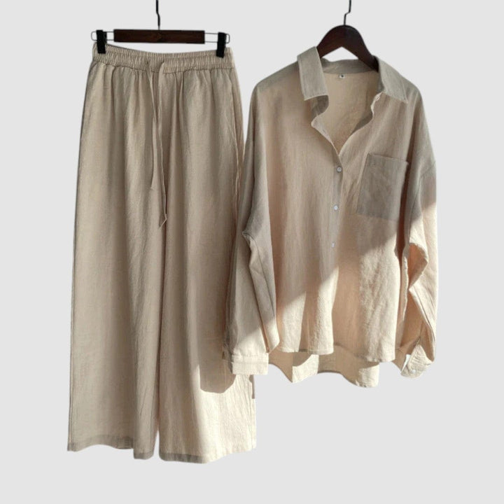 THÉA - Set di 2 pezzi | Camicia e pantaloni larghi